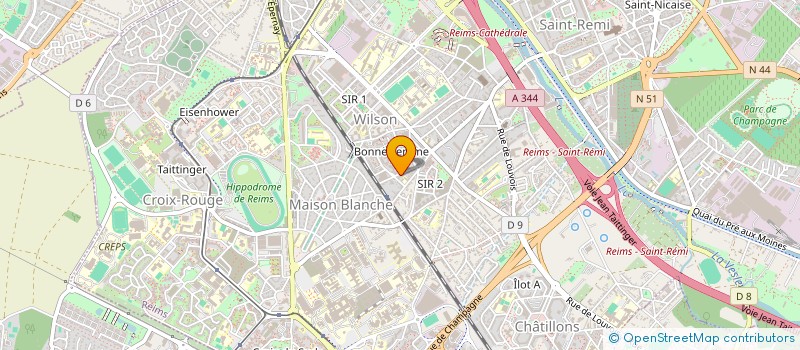 localisation de l'entreprise AJR - JEUNES ACTION ET REUSSITE/ FONDS DE DOTATION  REIMS