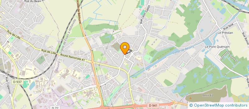 localisation de l'entreprise AJS  BEUVRY