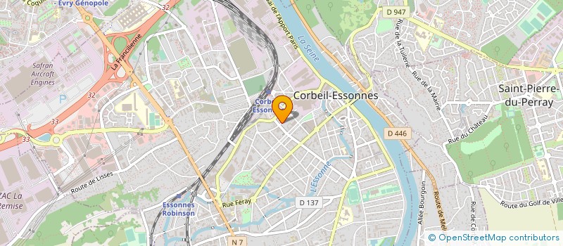 localisation de l'entreprise AJS à CORBEIL-ESSONNES