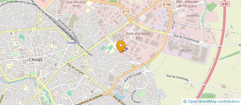 localisation de l'entreprise AJS à CHOLET