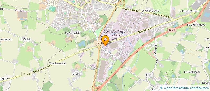 localisation de l'entreprise AJS AUTOMOBILES à LE RHEU
