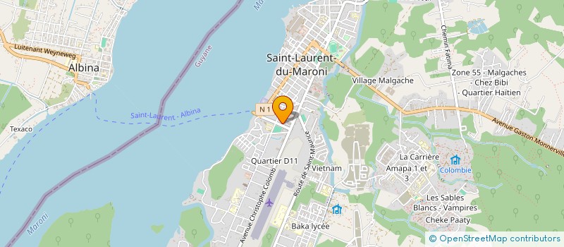 localisation de l'entreprise AJS BATI à SAINT-LAURENT-DU-MARONI