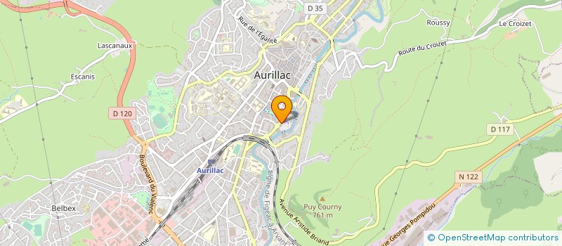 localisation de l'entreprise AJS CANTAL à AURILLAC