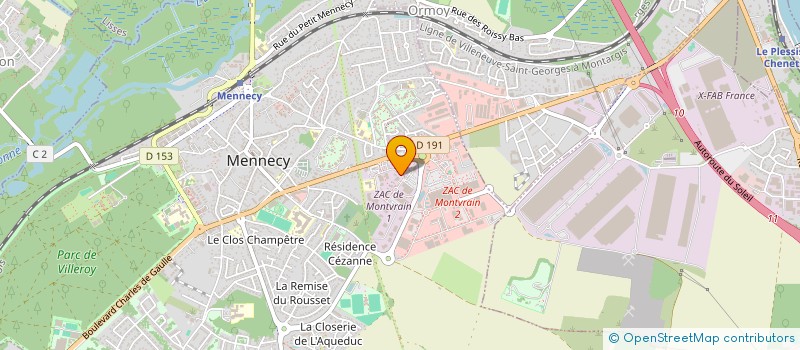 localisation de l'entreprise AJS FITNESS à MENNECY