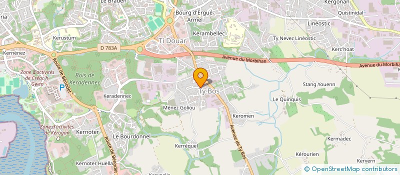 localisation de l'entreprise AJSEB  QUIMPER