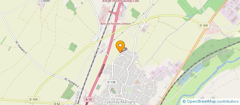 localisation de l'entreprise AJT  JAUNAY-MARIGNY