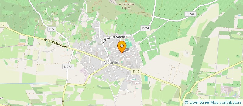 localisation de l'entreprise AJT DE MOURIES ASSOCIATION DE LOISIRS SPORTIFS  MOURIES