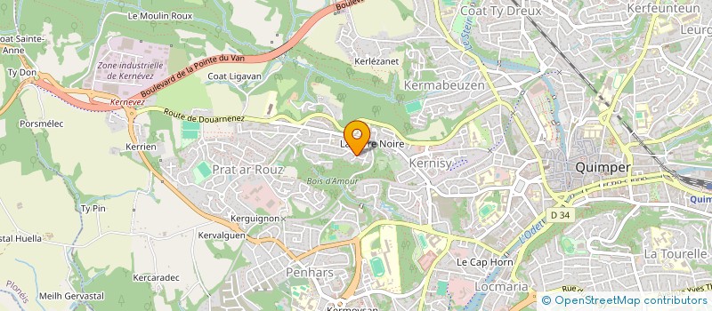 localisation de l'entreprise AJTHE à QUIMPER