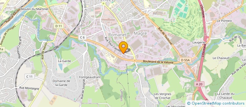localisation de l'entreprise AJUSA FRANCE SAS à LIMOGES