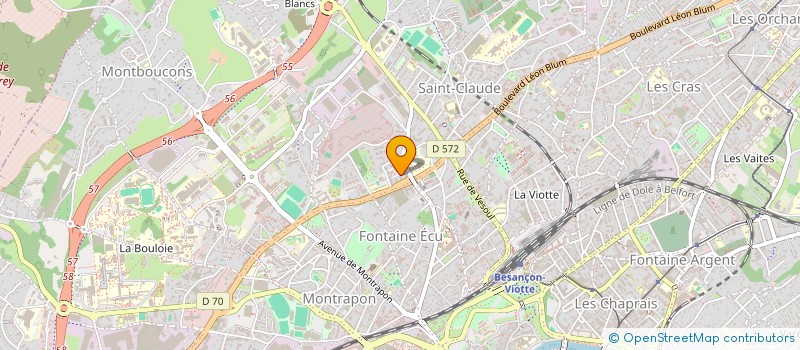 localisation de l'entreprise AJV TAXI  BESANCON