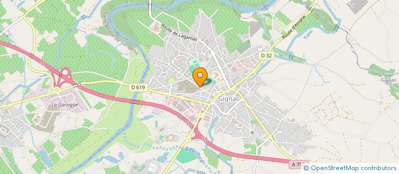 localisation de l'entreprise AJVS ALARME VIDEOSURVEILLANCE & RESEAUX à GIGNAC