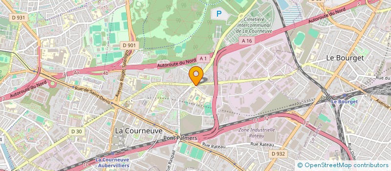 localisation de l'entreprise AK BAT à LA COURNEUVE