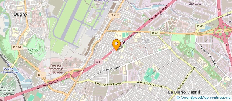 localisation de l'entreprise AK BATIMENT à LE BLANC-MESNIL