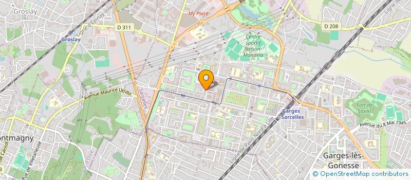 localisation de l'entreprise AK-CONSTRUCTION à SARCELLES