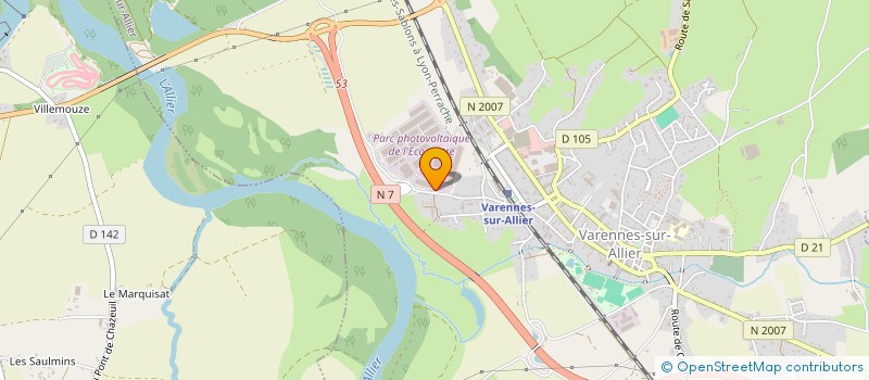 localisation de l'entreprise AK - ELECTRICITE à VARENNES-SUR-ALLIER