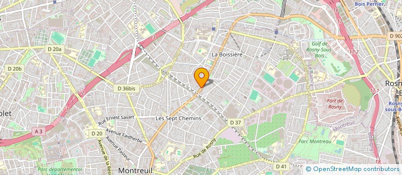 localisation de l'entreprise AK EXPRESS à MONTREUIL