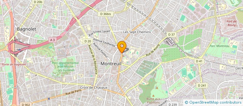 localisation de l'entreprise AK FLEURISTE à MONTREUIL