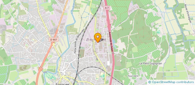 localisation de l'entreprise AK FOURNA  SORGUES