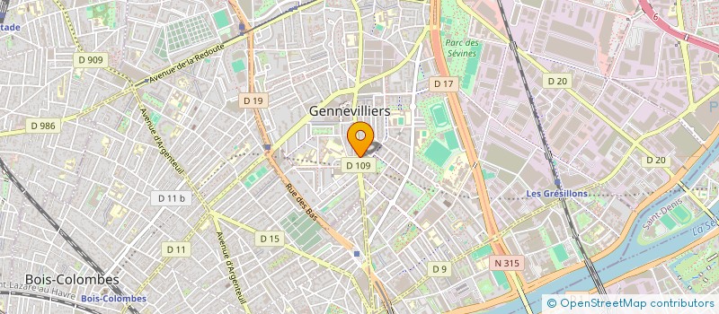 localisation de l'entreprise AK GENNEVILLIERS à GENNEVILLIERS