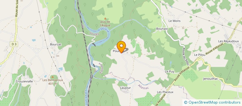 localisation de l'entreprise AK'HABITAT  ORGNAC-SUR-VEZERE