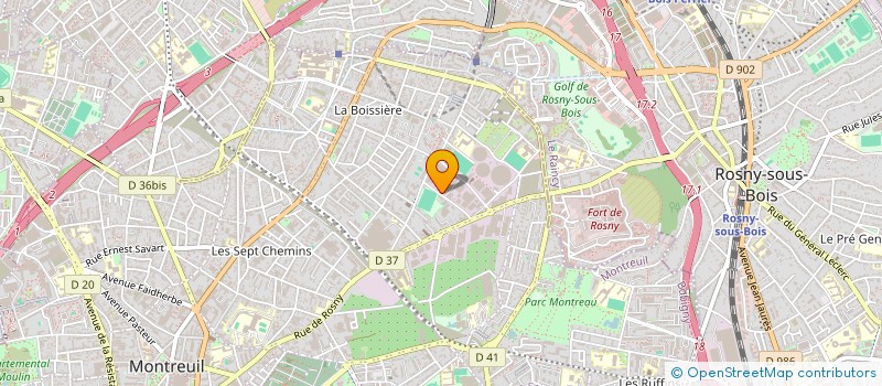 localisation de l'entreprise AK SARCELLES à MONTREUIL