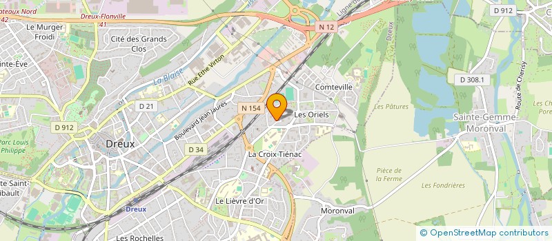 localisation de l'entreprise AK TEXTILE à DREUX