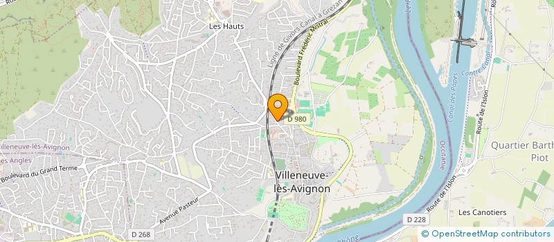 localisation de l'entreprise AKA ASSOCIATION KARATE LES ANGLES  VILLENEUVE-LES-AVIGNON