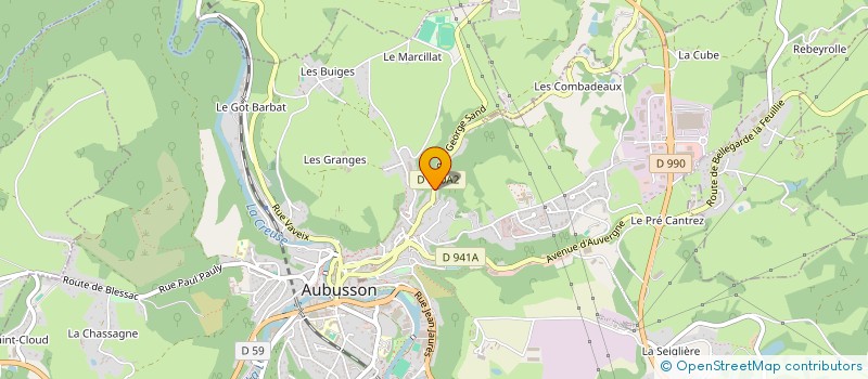 localisation de l'entreprise AKA KAIROS à AUBUSSON