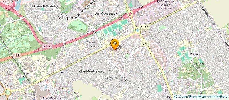 localisation de l'entreprise AKAA à VILLEPINTE