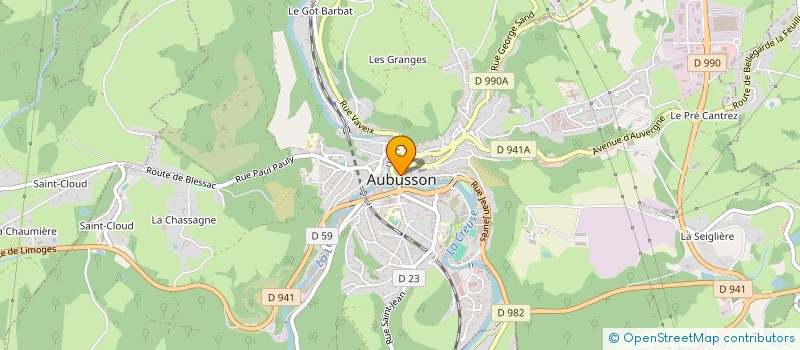 localisation de l'entreprise AKAHIGE à AUBUSSON