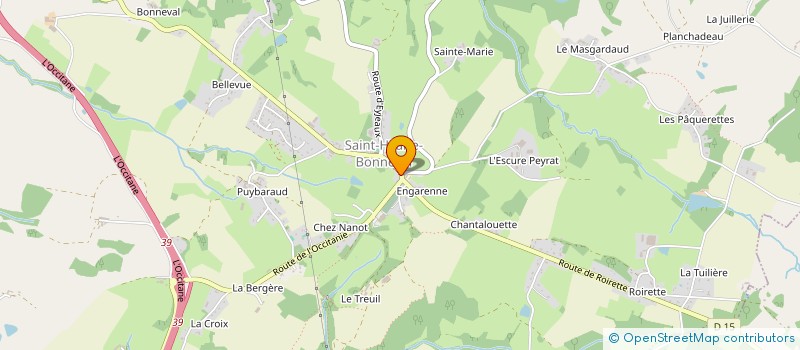 localisation de l'entreprise AKANTHA à SAINT-HILAIRE-BONNEVAL