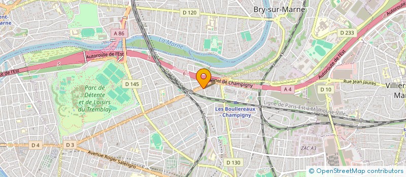 localisation de l'entreprise AKARAN à CHAMPIGNY-SUR-MARNE