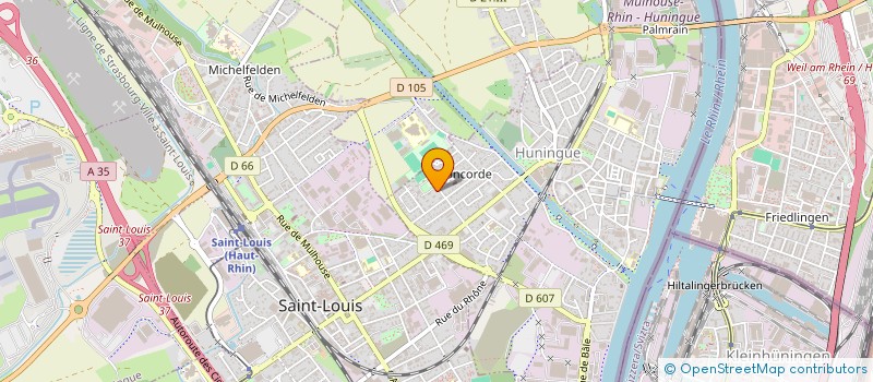 localisation de l'entreprise AKAS  HUNINGUE