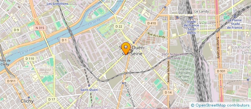 localisation de l'entreprise AKCEL à SAINT-OUEN-SUR-SEINE