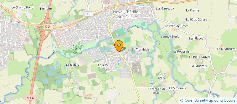 localisation de l'entreprise AKCH INVESTISSEMENTS à NOYAL-CHATILLON-SUR-SEICHE
