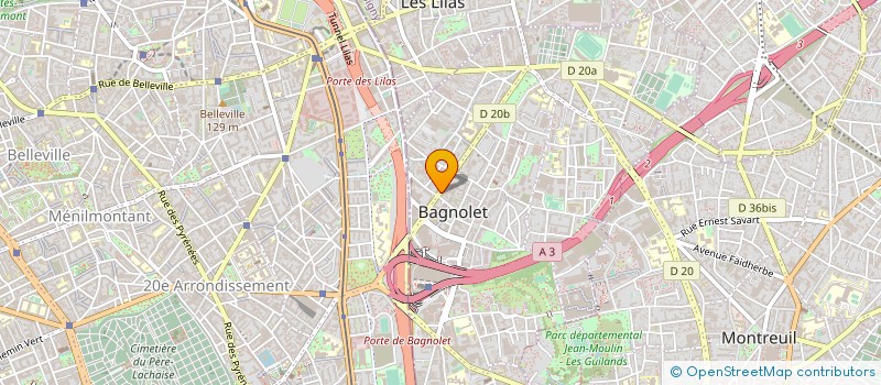 localisation de l'entreprise AKDERAT à BAGNOLET