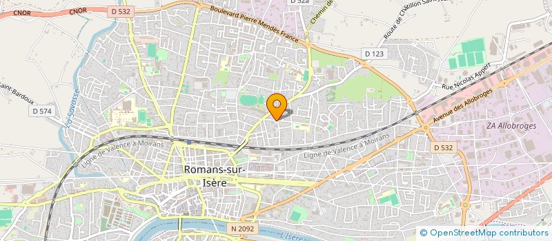 localisation de l'entreprise AKEL PARTNER à ROMANS-SUR-ISERE