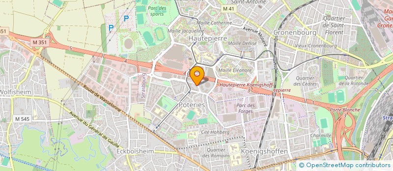 localisation de l'entreprise AKF AMEUBLEMENT KRANZ ET FRERES à STRASBOURG