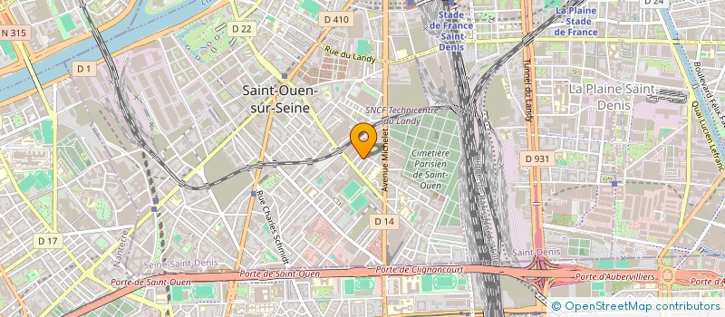 localisation de l'entreprise AKF IMMO à SAINT-OUEN-SUR-SEINE