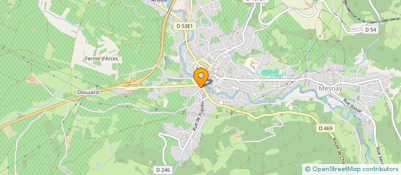 localisation de l'entreprise AKF PROD  ARBOIS