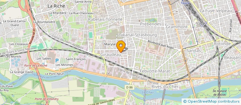 localisation de l'entreprise AKILA LES SENS DE MA NATURE  TOURS