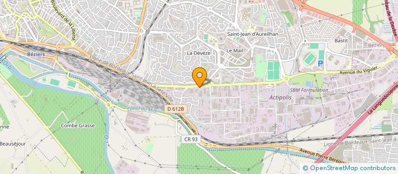 localisation de l'entreprise AKIM à BEZIERS