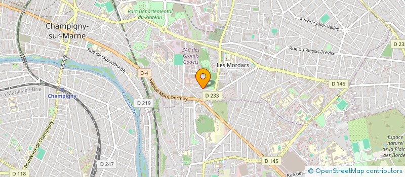 localisation de l'entreprise AKKOR à CHAMPIGNY-SUR-MARNE