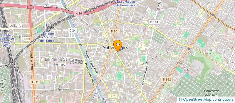 localisation de l'entreprise AKM à AUBERVILLIERS