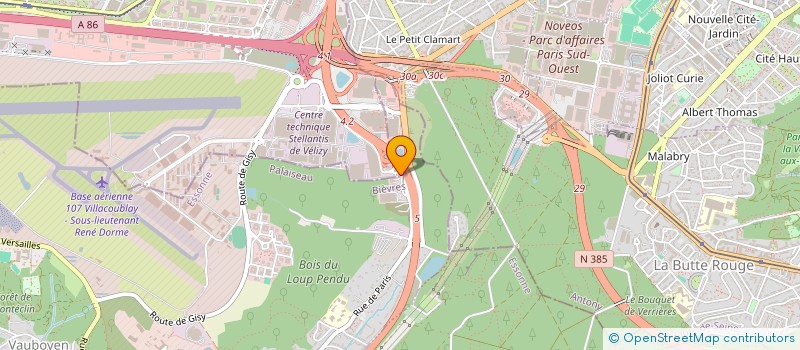 localisation de l'entreprise AKOR à BIEVRES