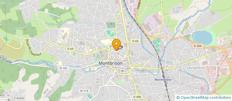 localisation de l'entreprise AKORAM à MONTBRISON
