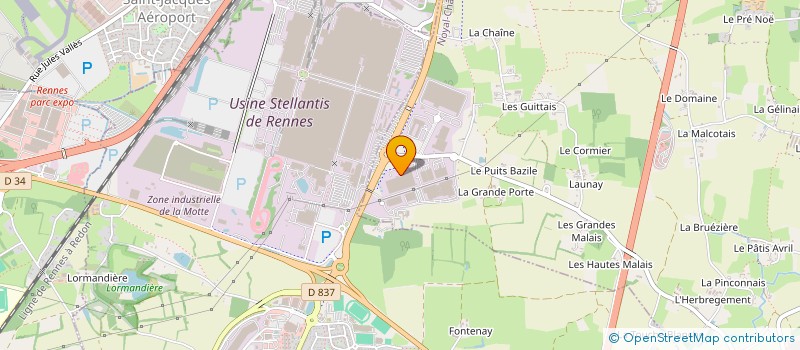 localisation de l'entreprise AKRAI PARTICIPATION ET INVESTISSEMENTS INDUSTRIELS PAR ABREVIATION AP2I  RENNES