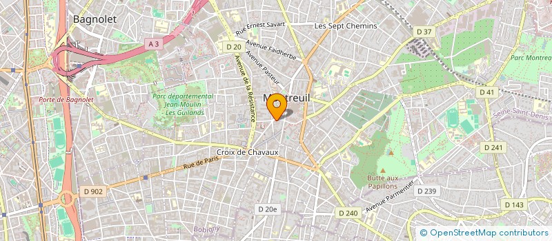 localisation de l'entreprise AKREA DESIGN à MONTREUIL