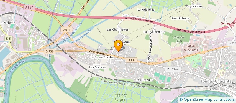 localisation de l'entreprise AKS  TONNAY-CHARENTE