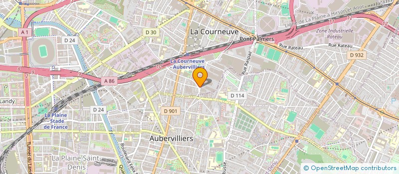 localisation de l'entreprise AKS BAT à LA COURNEUVE